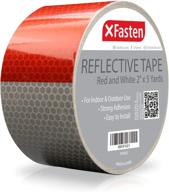 xfasten reflective white tape - high 🔆 visibility safety tape, 2 inches x 10 yards logo