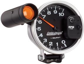 img 1 attached to 🚗 Автосчётчик Auto Meter 233904 Autogage Monster Shift-Lite Tachometer - черный циферблат с серебряным ободком, 5,000 дюймов - улучшенная оптимизация для поисковых систем