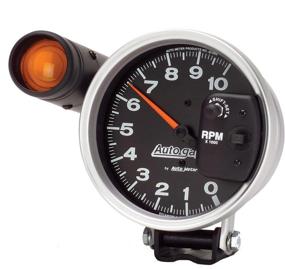 img 3 attached to 🚗 Автосчётчик Auto Meter 233904 Autogage Monster Shift-Lite Tachometer - черный циферблат с серебряным ободком, 5,000 дюймов - улучшенная оптимизация для поисковых систем