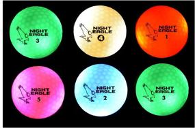 img 1 attached to 🏌️ LED Golf Balls - Night Eagle CV - Light Activated - No Timer - 6 Pack