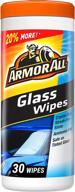 armor all 17501c glass wipes (30 count): effective cleaning for sparkling windows (packaging may vary) logo
