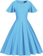 🦋 fluttering in style: gowntown vintage butterfly stretch dresses for women logo