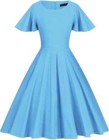 img 4 attached to 🦋 Fluttering in Style: GownTown Vintage Butterfly Stretch Dresses for Women