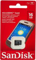 💾 sandisk sdsdqm-016g - b35a 16 гб микроsdhc-карта памяти, класс 4 (ретейл-пакет), черная: храните свои данные безопасно с помощью этой 16-гб микроsdhc-карты памяти. логотип