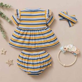 img 3 attached to 🌸 Adorable Baby Girl Solid Ribbed Tank Top Romper with Floral Bloomers Shorts - Perfect Outfit for Summer!