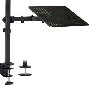img 2 attached to 🖥️ Mount-It! Articulating Laptop Desk Stand Mount with Vented Tray – Fully Adjustable Laptop Arm Mount – Single Laptop Desk Extension with C-Clamp – Heavy-Duty Laptop Stand (MI-4352LT)