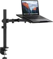 🖥️ mount-it! articulating laptop desk stand mount with vented tray – fully adjustable laptop arm mount – single laptop desk extension with c-clamp – heavy-duty laptop stand (mi-4352lt) logo
