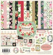 carta bella paper company botanical garden collection kit: vibrant paper in pink, green, black, red & cream logo