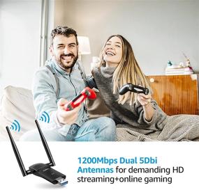 img 1 attached to 📶 L-Link USB WiFi Adapter: High-Speed Dual Antenna 5G/2.4G Wireless Network for PC/Laptop - Supports Multiple OS