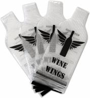 🍷 travel-friendly 4-pack wine wings reusable bottle protector sleeve with leak-proof design for luggage logo