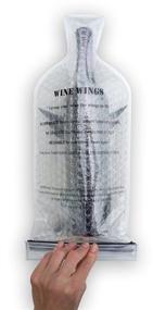 img 1 attached to 🍷 Travel-Friendly 4-Pack Wine Wings Reusable Bottle Protector Sleeve with Leak-Proof Design for Luggage