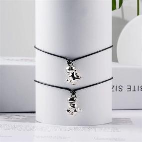 img 1 attached to 🤝 BOCHOI Pinky Promise Distance Matching Bracelets: Perfect Couple & Best Friend BFF Friendship Bracelet Set for Him and Her – Adjustable Cord Relationship Bracelet for Girlfriend Boyfriend – Ideal Christmas Gift