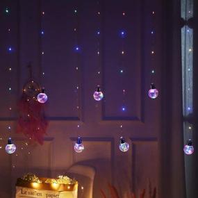 img 3 attached to Obrecis Curtain String Lights with Twinkle Starry Light, 8 Modes USB 🌟 Remote Control - Perfect for Wedding Party, Halloween, and Christmas Decorations (Four Color)