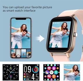img 2 attached to 🌟 FirYawee Умные наручные часы для Android и iOS телефонов - Водонепроницаемые устройства IP68 для отслеживания фитнеса с измерением пульса и сна, шагомером и подсчетом расстояния - Смарт-часы для мужчин и женщин.