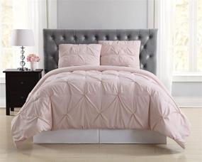 img 1 attached to 🛏️ Cozy and Chic: Truly Soft Everyday Pleated Comforter Set in Blush, Full/Queen Size - 1500 Count