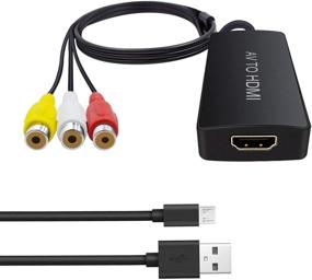 img 4 attached to Повышенное качество видео и аудио: Конвертер RCA в HDMI для HD-телевизоров, проекторов и других устройств!