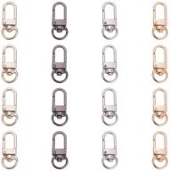 🦞 ph pandahall 16 pc 4-color lobster claw clasps swivel lanyards trigger snap hooks for keychains, diy bags, jewelry findings crafts - 34x14x6.5mm logo