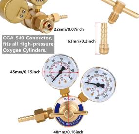 img 3 attached to Welding Gas Welder Oxygen Regulator Gauges Oxy for Victor Torch Cutting Kits with CGA 540 Compatibility