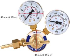 img 1 attached to Welding Gas Welder Oxygen Regulator Gauges Oxy for Victor Torch Cutting Kits with CGA 540 Compatibility