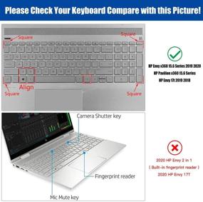 img 3 attached to 2 Pack Keyboard Cover For HP Envy 17 17M 17-BS 17