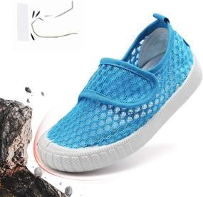 img 3 attached to 👟 Melancholy Boys & Girls' Breathable Mesh Slip-on Sneakers Sandals Water Shoe for Running at Pool or Beach