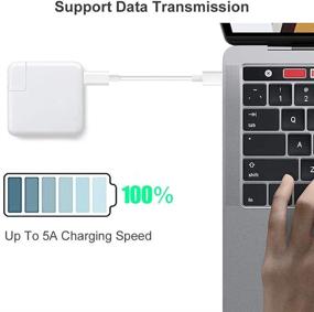 img 3 attached to 87W USB C Power Adapter for MacBook Pro and Air 2018/2019/2020 - Compatible with MacBook Pro 13 15 Inch - Includes USB C to C Cable