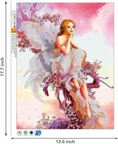 img 3 attached to 🦋 AIRDEA 5D DIY Diamond Painting Butterfly Kit: Stunning Fairy Diamond Art for Beginners, Partial Drill Gem Embroidery with Rhinestone Cross Stitch- Perfect Wall Decor 32x45 cm