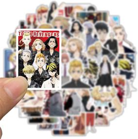 img 1 attached to 👾 Tokyo Revengers Anime Stickers: 50Pcs Cool Waterproof Vinyl Stickers for Water Bottles, Laptops, Skateboards - Japanese Cartoon Design for Teens, Kids, and Adults