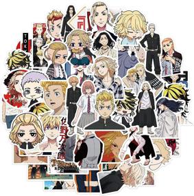 img 4 attached to 👾 Tokyo Revengers Anime Stickers: 50Pcs Cool Waterproof Vinyl Stickers for Water Bottles, Laptops, Skateboards - Japanese Cartoon Design for Teens, Kids, and Adults