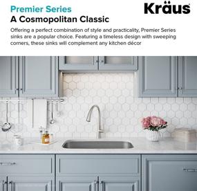 img 1 attached to 🔝 Premium Quality Kraus KBU14 31-1/2 inch Undermount Single Bowl Stainless Steel Kitchen Sink - Durable 16-gauge Construction