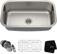 🔝 premium quality kraus kbu14 31-1/2 inch undermount single bowl stainless steel kitchen sink - durable 16-gauge construction logo