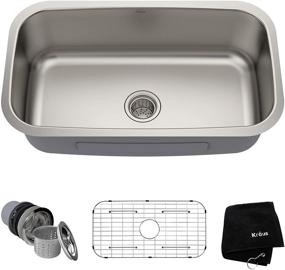 img 4 attached to 🔝 Premium Quality Kraus KBU14 31-1/2 inch Undermount Single Bowl Stainless Steel Kitchen Sink - Durable 16-gauge Construction