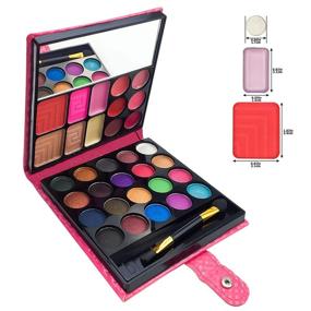 img 3 attached to All-in-One Makeup Kit, Beauty Book Makeup Set with Eyeshadow Palette Lip Glosses Blushers Powder Concealer Mirror Brush, Professional Makeup Kit Set Gift for Women Girls, Beginners, Teens, 32 Colors (Rosy)