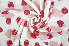 img 3 attached to BambooCart Comforter Toddler Swaddle Strawberry