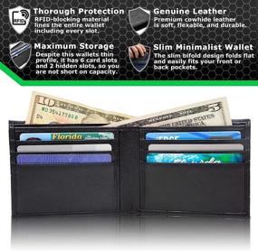 img 3 attached to Secure your Cards with our RFID Wallet: Genuine Leather Bifold