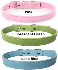 img 3 attached to 🐶 14pcs Soft PU Adjustable Puppy Whelping Collars - Leather ID Collars for Newborn Puppies and Kittens, Ideal for Litter Identification