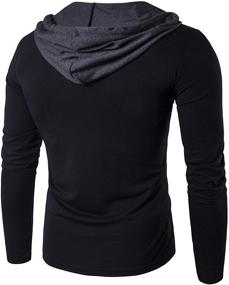 img 3 attached to QPNGRP Sleeve Hoodie Casual Hoodies Men's Clothing
