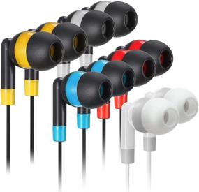 img 4 attached to 🎧 Wholesale Earphones in Bulk - Keewonda 50 Pack Disposable Ear Buds Bulk Multi Colored Headphones for Classroom Students