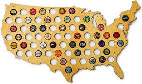 img 4 attached to 🍺 Beer Cap Map USA - Skyline Workshop - Stunning Maple Wood - Beer Cap Holder - Handcrafted in the USA! - Perfect Christmas Gift!
