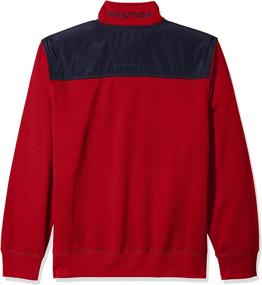 img 3 attached to 👕 Nautica Men's Quarter-Zip Pieced Fleece Sweatshirt