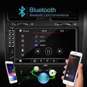 img 1 attached to 🚗 Camecho 7-inch HD Car Multimedia MP5 Player with Bluetooth, Touch Screen Display for iOS/Android Phones, Mirror Link, Auto Radio FM/AUX/USB/SD Function, and Backup Camera