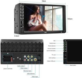 img 3 attached to 🚗 Camecho 7-inch HD Car Multimedia MP5 Player with Bluetooth, Touch Screen Display for iOS/Android Phones, Mirror Link, Auto Radio FM/AUX/USB/SD Function, and Backup Camera