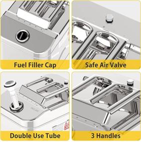 img 1 attached to 🔒 Нержавеющая стальная бензобака | Плотно уплотненный утолщенный топливный бак | 30 л / 8 галлонов | Чрезвычайное резервное решение для автомобилей, грузовиков и лодок