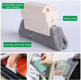 img 1 attached to 🧹 Aulpon Window Groove Cleaning Brush Window Cleaner Tools,Hand-held Sliding Door Track Cleaning Brush Set of 6 for Sliding Door/ Car Vents/Tile Lines/Shutter/Air Conditioner/Keyboard