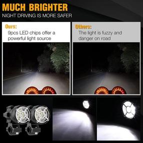 img 2 attached to 🚀 INNOGLOW Motorcycle LED Driving Lights: Powerful 60W 6000K Spotlights for Enhanced Visibility on the Road