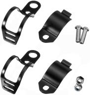 enhance motorcycle aesthetics: 2pcs retro motorcycle universal modified turn signal light bracket fork mount clamp indicator holder 30-43mm pair black logo