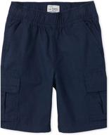 👦 children's place boys' pull-on washed shorts - clothing logo