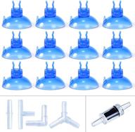 🐠 sea brothers 25-pc professional silicone aquarium airline suction cup - ideal for 3/16&#34; fish tank airline tubing, connectors & check valves in assorted colors logo