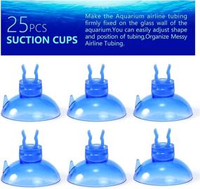 img 2 attached to 🐠 Sea Brothers 25-PC Professional Silicone Aquarium Airline Suction Cup - Ideal for 3/16&#34; Fish Tank Airline Tubing, Connectors & Check Valves in Assorted Colors