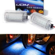 ijdmtoy (2) full led side door courtesy light assy compatible with lexus is es gs ls rx gx lx toyota avalon sienna venza camry prius 4runner logo